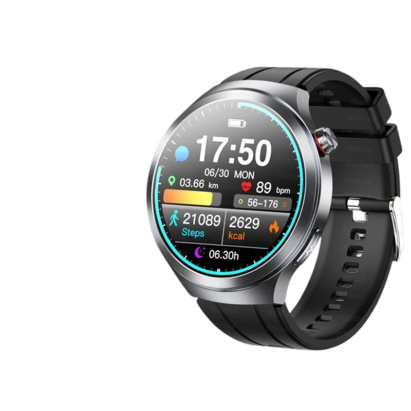 VitalWatch Pro — Round Smart Fitness Watch with ECG Sensors & NFC