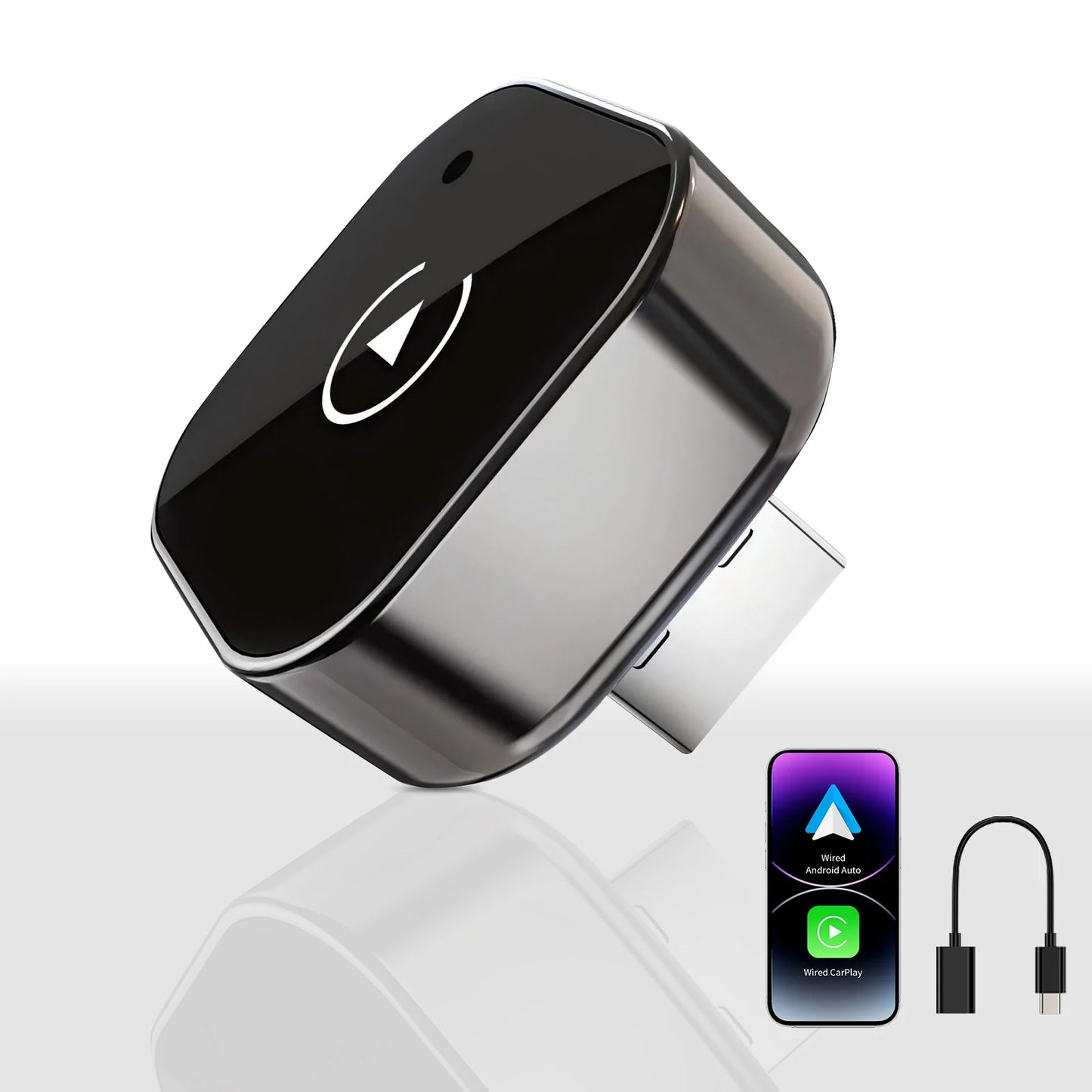 2-in-1 Wireless CarPlay & Android Auto Adapter - 5GHz WiFi