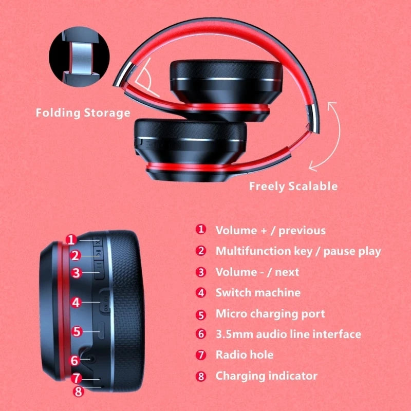Lenovo HD200 wireless over-ear Bluetooth headphones with noise cancellation, black with padded ear cups and headband.