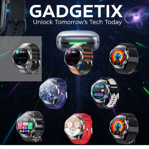 VitalWatch Pro — Round Smart Fitness Watch with ECG Sensors & NFC