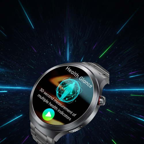 VitalWatch Pro — Round Smart Fitness Watch with ECG Sensors & NFC