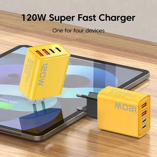 4-Port USB-C PD Fast Charger with Quick Charge 3.0