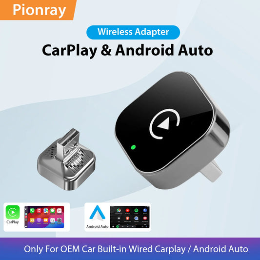 2-in-1 Wireless CarPlay & Android Auto Adapter - 5GHz WiFi