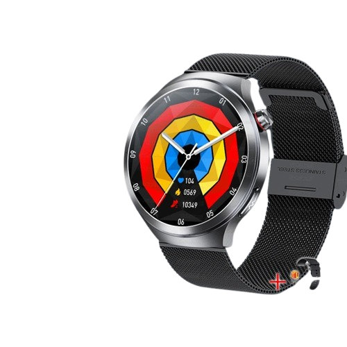 VitalWatch Pro — Round Smart Fitness Watch with ECG Sensors & NFC