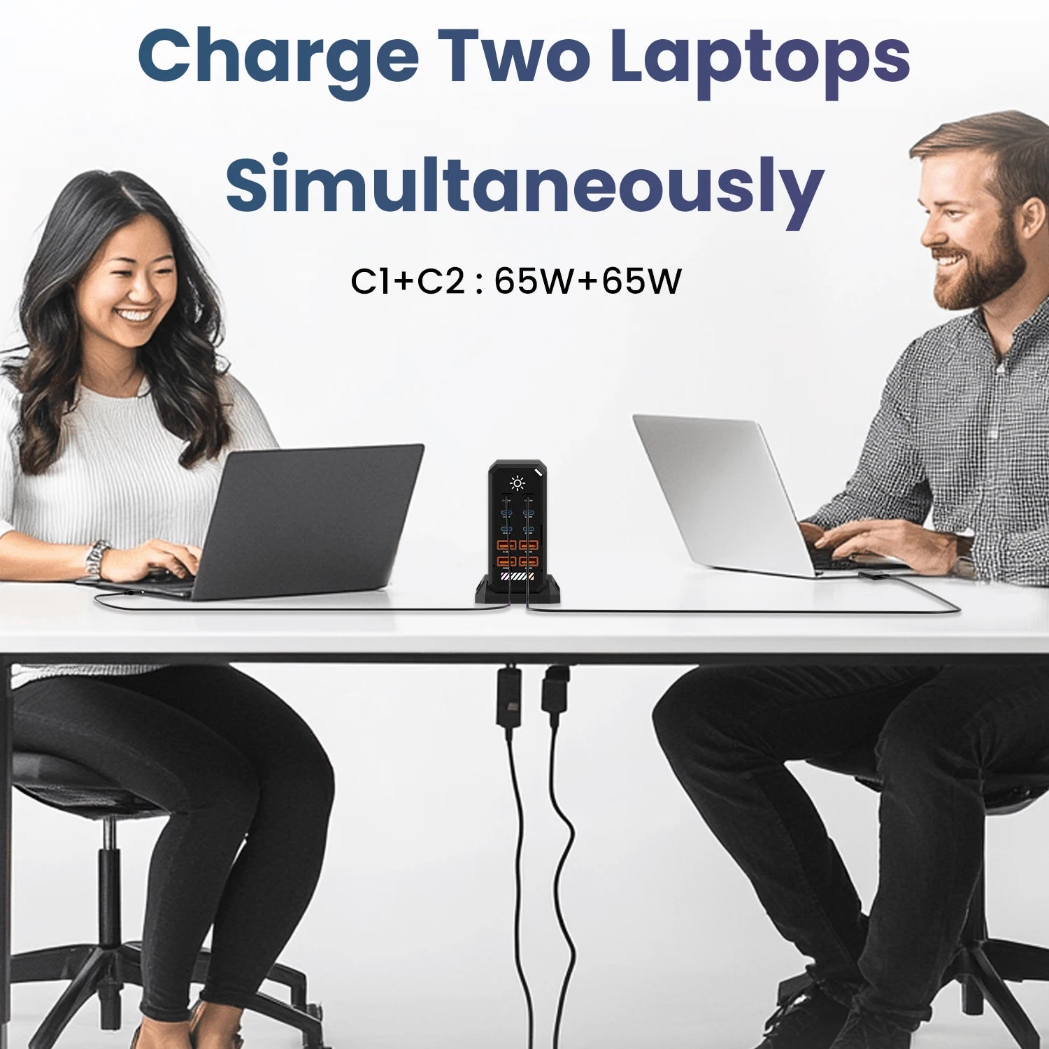 Gadgetix 660W GaN 10-port USB-C charging station with multiple USB-C and USB-A ports for fast device charging.