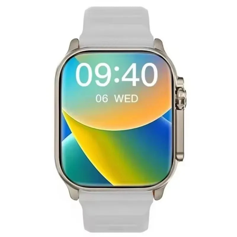 Gadgetix ProWatch X49 49mm smartwatch with Bluetooth call and NFC features, showing the watch face with digital display and band.