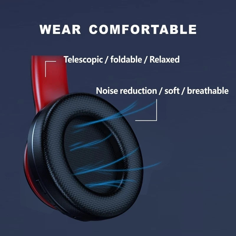 Lenovo HD200 wireless over-ear Bluetooth headphones with noise cancellation and cushioned ear cups, black color.