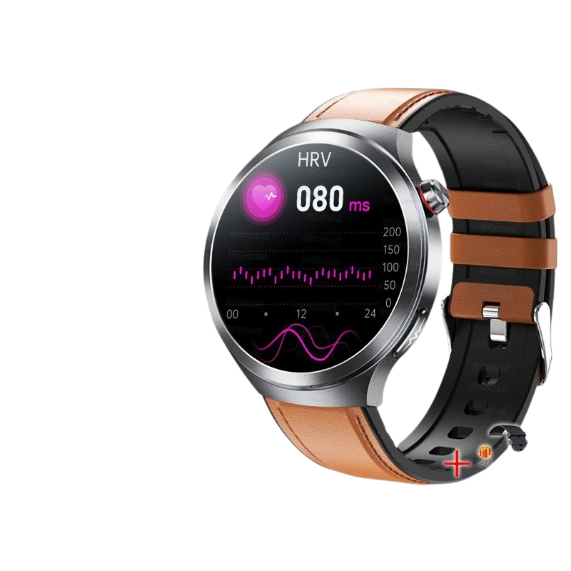 VitalWatch Pro — Round Smart Fitness Watch with ECG Sensors & NFC