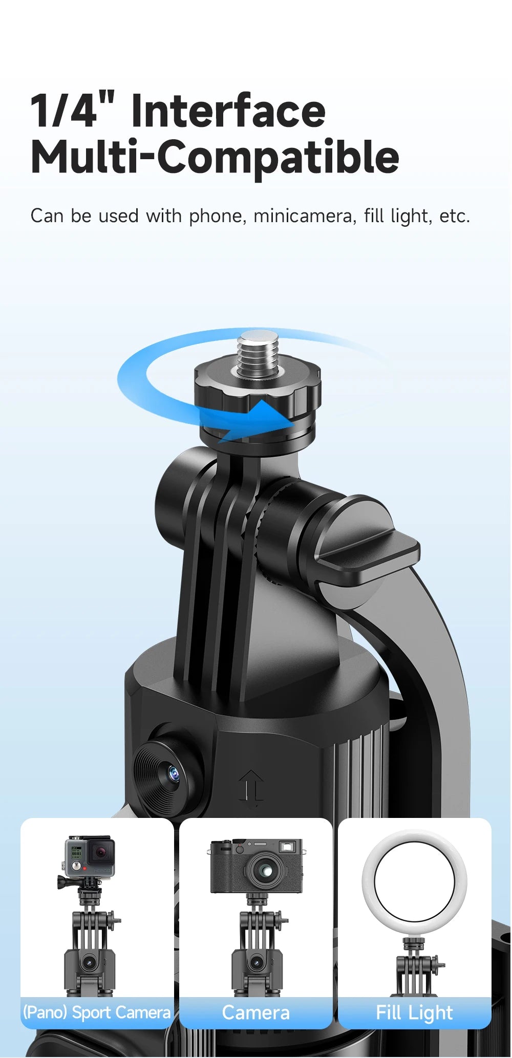 Gadgetix CYKE Wireless Selfie Stick Tripod with adjustable phone holder and compact design for easy travel and photography.