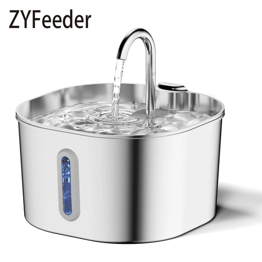 2.2L Automatic Cat Water Fountain - Stainless Steel