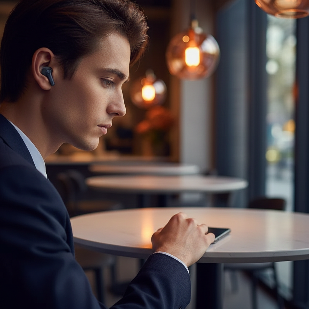 Baseus EP10 Pro lifestyle cafe